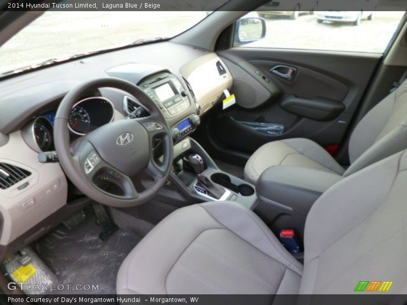 Laguna Blue / Beige 2014 Hyundai Tucson Limited