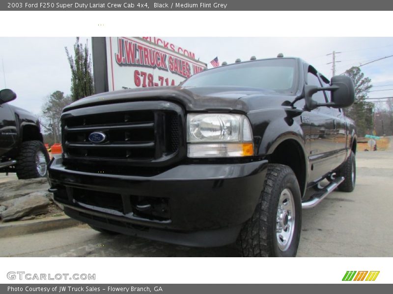 Black / Medium Flint Grey 2003 Ford F250 Super Duty Lariat Crew Cab 4x4