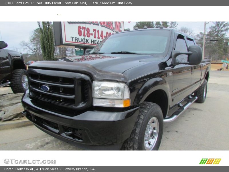 Black / Medium Flint Grey 2003 Ford F250 Super Duty Lariat Crew Cab 4x4