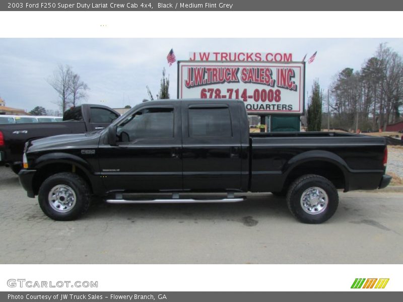 Black / Medium Flint Grey 2003 Ford F250 Super Duty Lariat Crew Cab 4x4