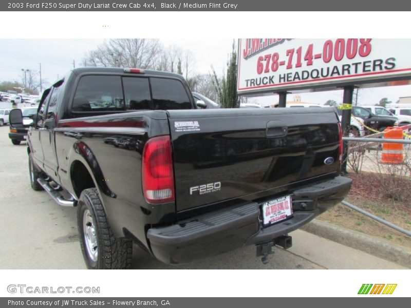 Black / Medium Flint Grey 2003 Ford F250 Super Duty Lariat Crew Cab 4x4