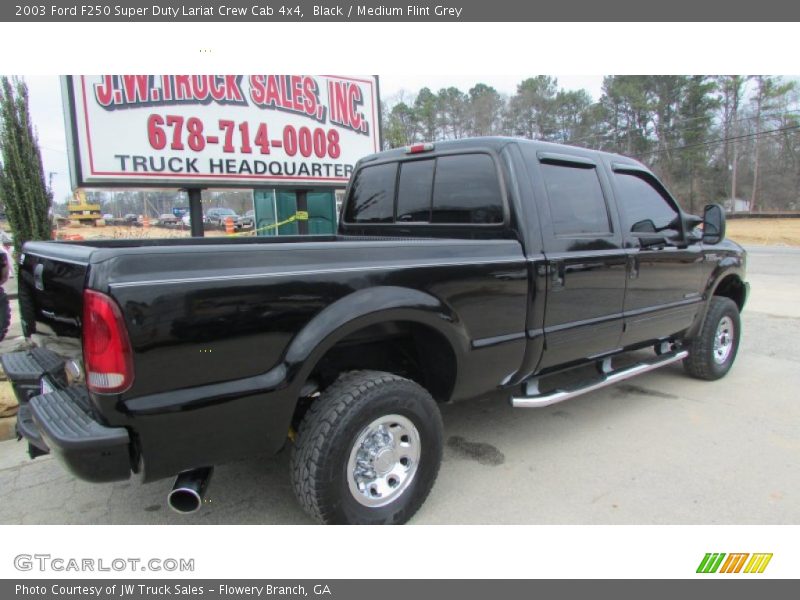 Black / Medium Flint Grey 2003 Ford F250 Super Duty Lariat Crew Cab 4x4