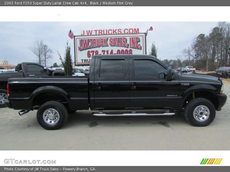 Black / Medium Flint Grey 2003 Ford F250 Super Duty Lariat Crew Cab 4x4