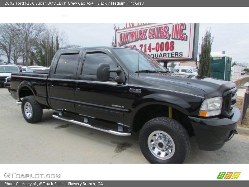Black / Medium Flint Grey 2003 Ford F250 Super Duty Lariat Crew Cab 4x4