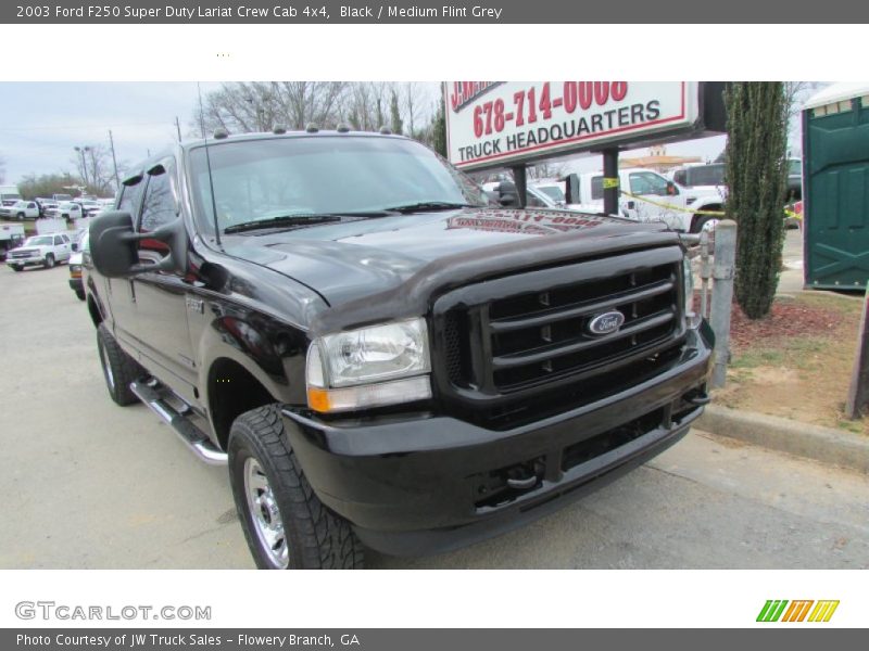 Black / Medium Flint Grey 2003 Ford F250 Super Duty Lariat Crew Cab 4x4