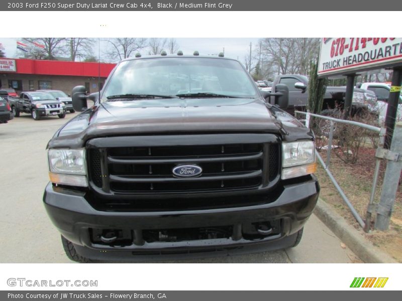 Black / Medium Flint Grey 2003 Ford F250 Super Duty Lariat Crew Cab 4x4