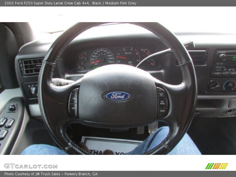 Black / Medium Flint Grey 2003 Ford F250 Super Duty Lariat Crew Cab 4x4