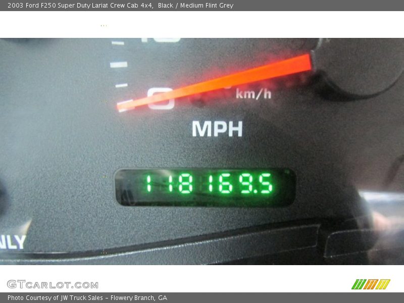 Black / Medium Flint Grey 2003 Ford F250 Super Duty Lariat Crew Cab 4x4