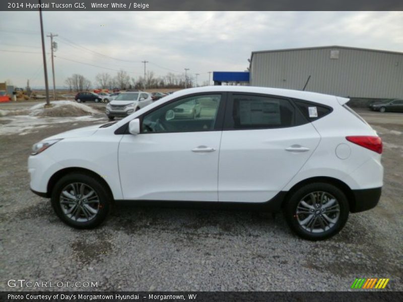 Winter White / Beige 2014 Hyundai Tucson GLS