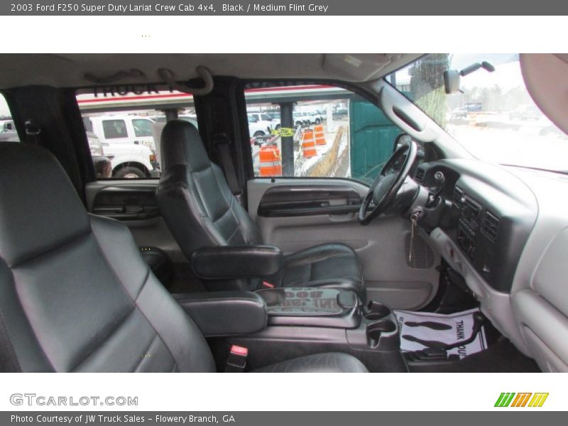 Black / Medium Flint Grey 2003 Ford F250 Super Duty Lariat Crew Cab 4x4