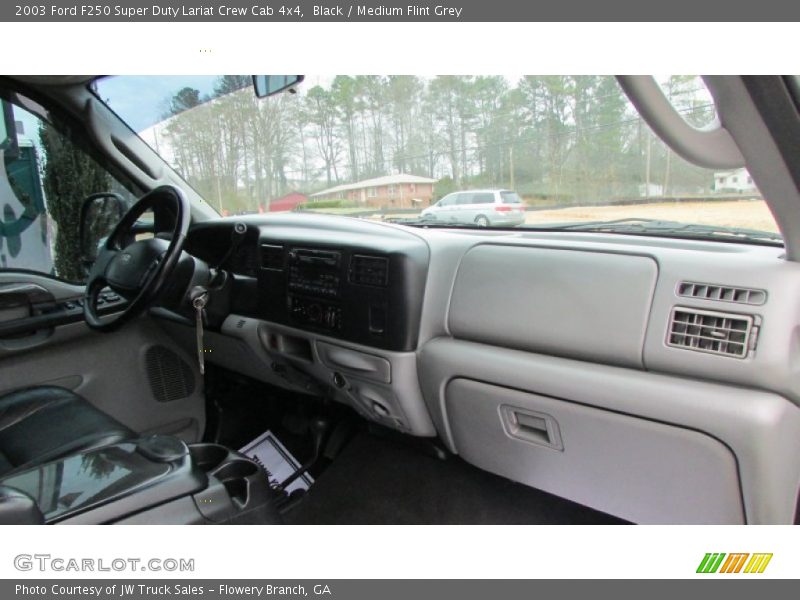 Black / Medium Flint Grey 2003 Ford F250 Super Duty Lariat Crew Cab 4x4