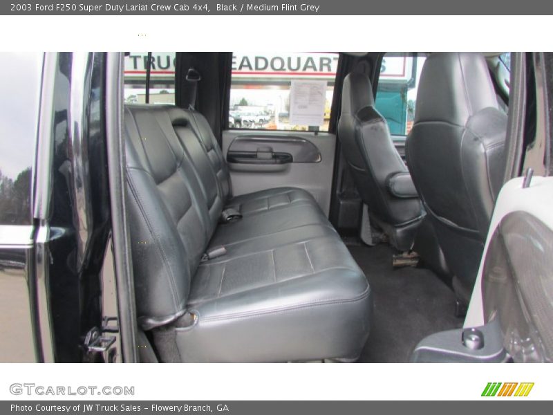 Black / Medium Flint Grey 2003 Ford F250 Super Duty Lariat Crew Cab 4x4