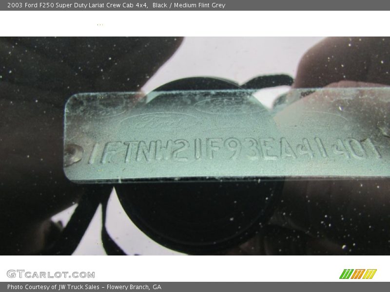 Black / Medium Flint Grey 2003 Ford F250 Super Duty Lariat Crew Cab 4x4
