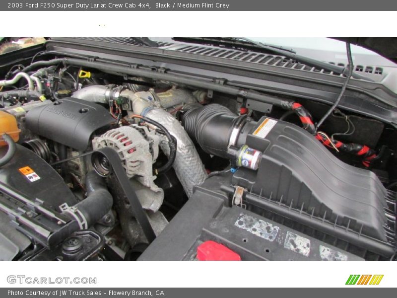 Black / Medium Flint Grey 2003 Ford F250 Super Duty Lariat Crew Cab 4x4