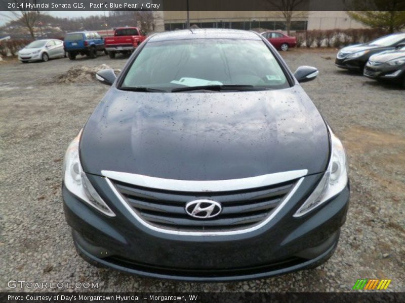 Pacific Blue Pearl / Gray 2014 Hyundai Sonata GLS