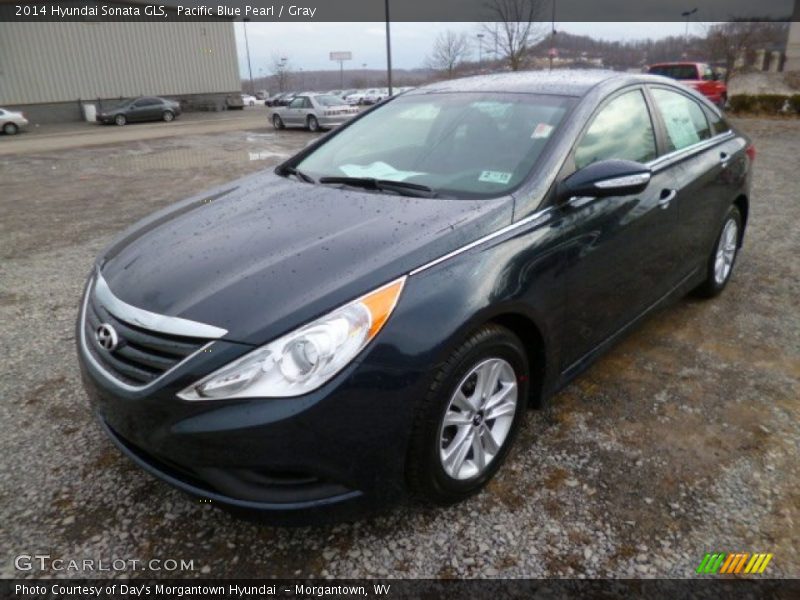 Pacific Blue Pearl / Gray 2014 Hyundai Sonata GLS