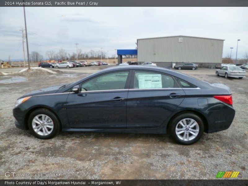 Pacific Blue Pearl / Gray 2014 Hyundai Sonata GLS