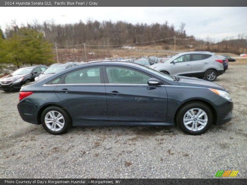 Pacific Blue Pearl / Gray 2014 Hyundai Sonata GLS