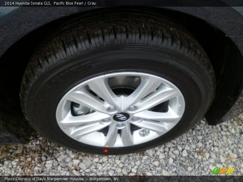 Pacific Blue Pearl / Gray 2014 Hyundai Sonata GLS