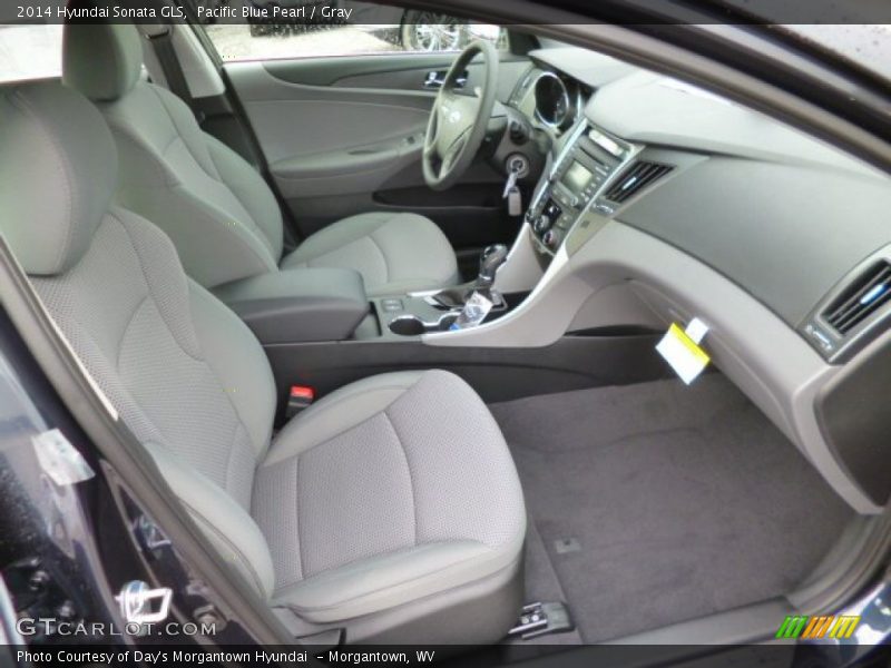 Pacific Blue Pearl / Gray 2014 Hyundai Sonata GLS