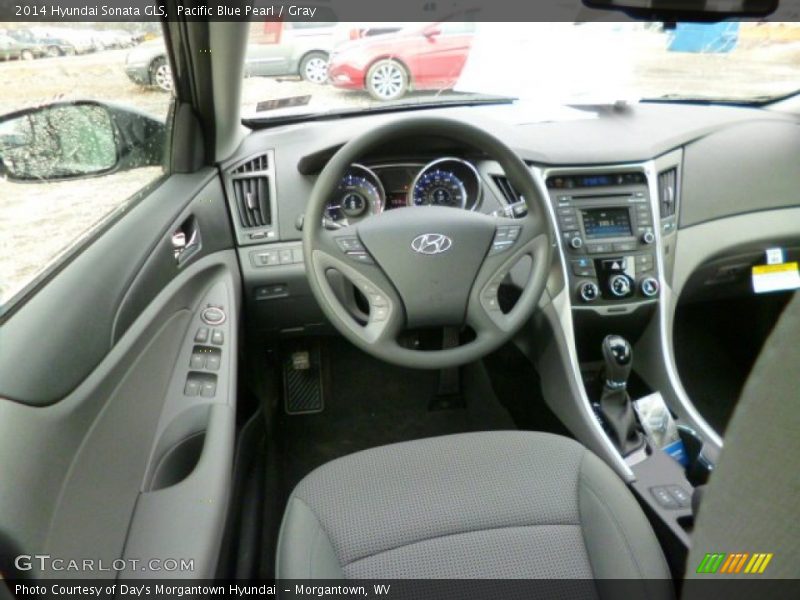 Pacific Blue Pearl / Gray 2014 Hyundai Sonata GLS