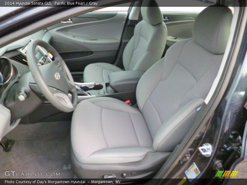 Pacific Blue Pearl / Gray 2014 Hyundai Sonata GLS