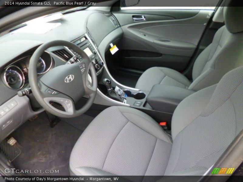 Pacific Blue Pearl / Gray 2014 Hyundai Sonata GLS