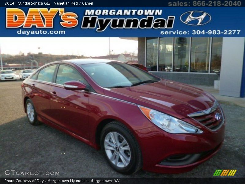 Venetian Red / Camel 2014 Hyundai Sonata GLS