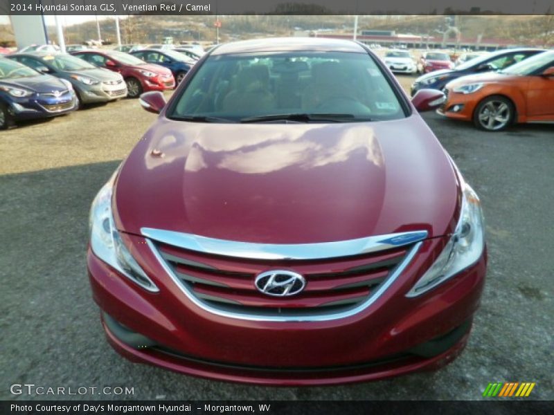 Venetian Red / Camel 2014 Hyundai Sonata GLS