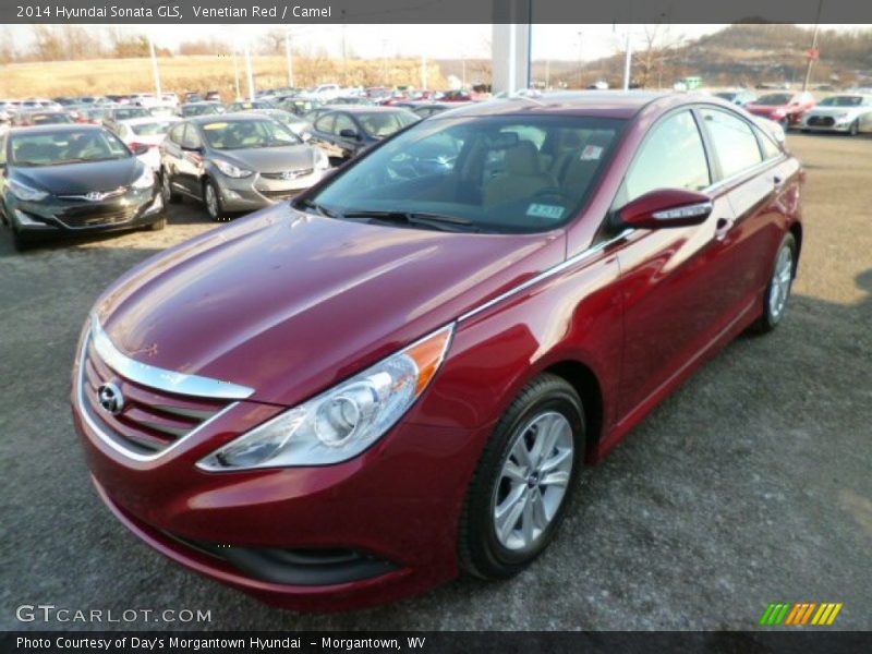 Venetian Red / Camel 2014 Hyundai Sonata GLS