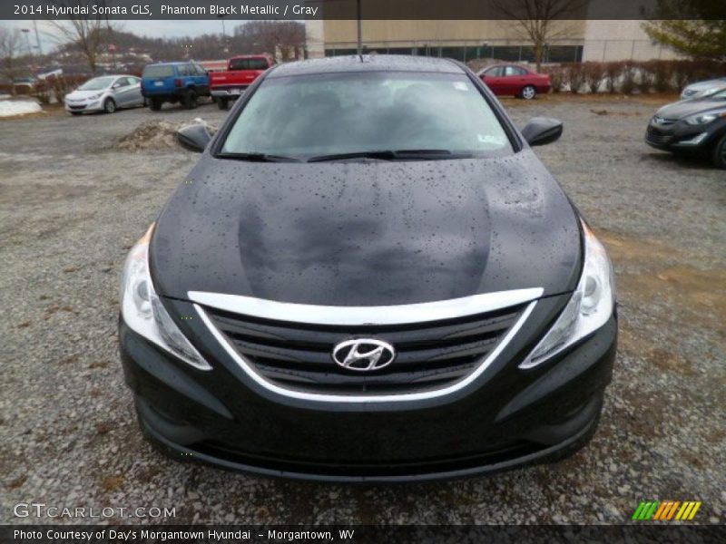 Phantom Black Metallic / Gray 2014 Hyundai Sonata GLS