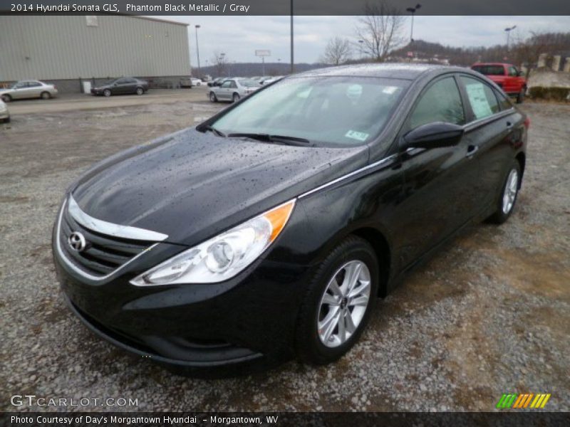 Phantom Black Metallic / Gray 2014 Hyundai Sonata GLS