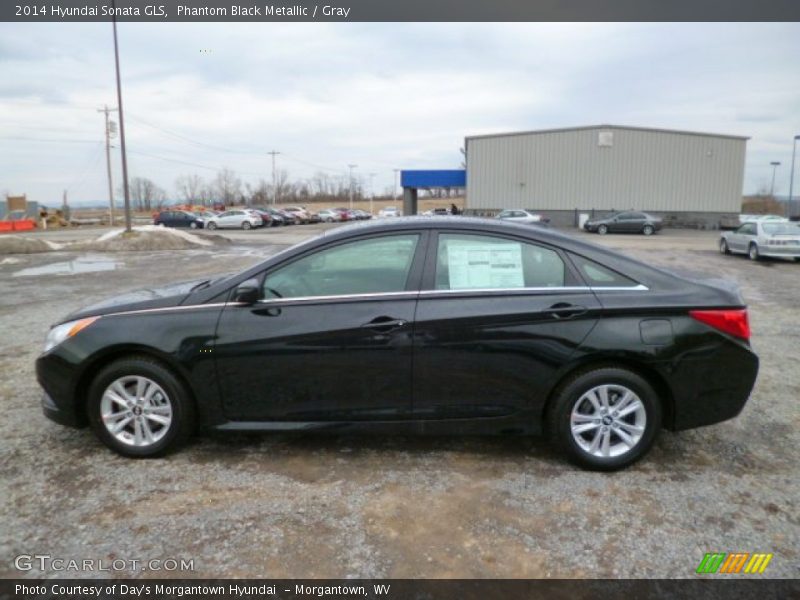 Phantom Black Metallic / Gray 2014 Hyundai Sonata GLS