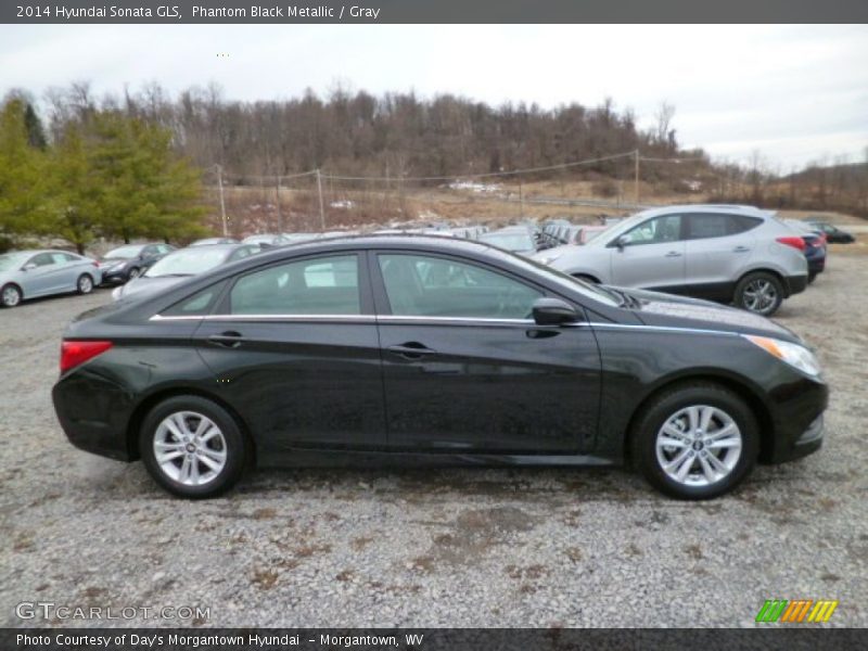 Phantom Black Metallic / Gray 2014 Hyundai Sonata GLS