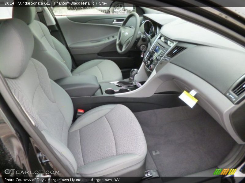 Phantom Black Metallic / Gray 2014 Hyundai Sonata GLS
