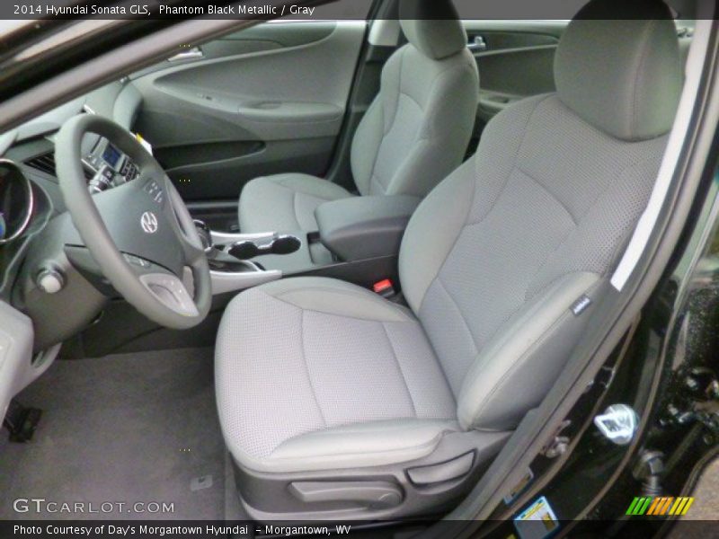 Phantom Black Metallic / Gray 2014 Hyundai Sonata GLS