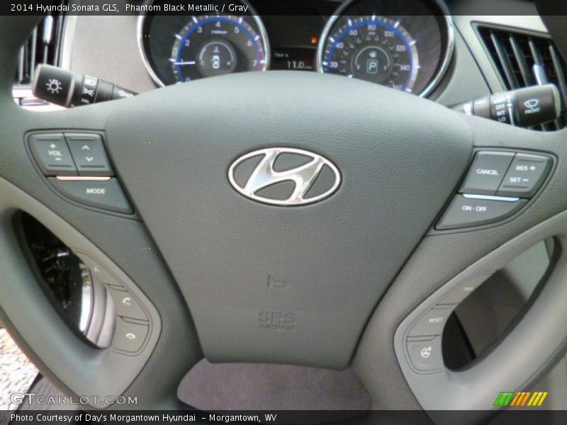 Phantom Black Metallic / Gray 2014 Hyundai Sonata GLS