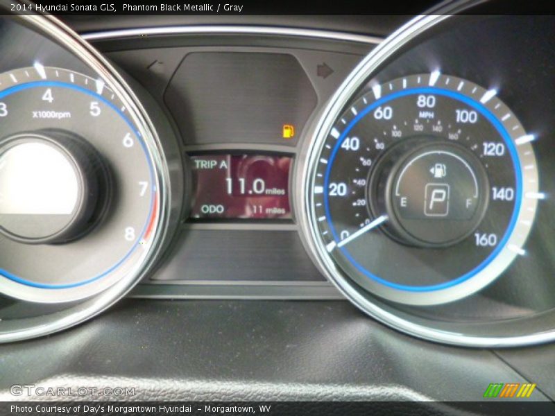 Phantom Black Metallic / Gray 2014 Hyundai Sonata GLS