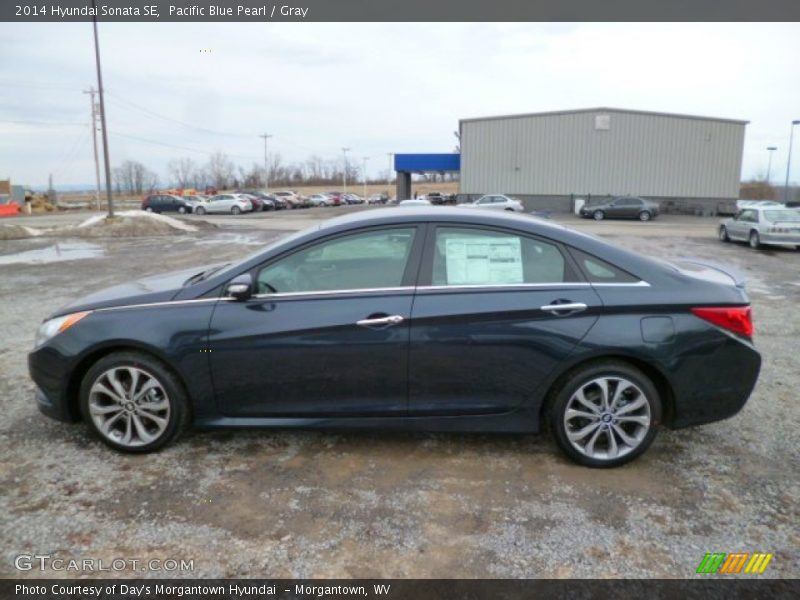 Pacific Blue Pearl / Gray 2014 Hyundai Sonata SE