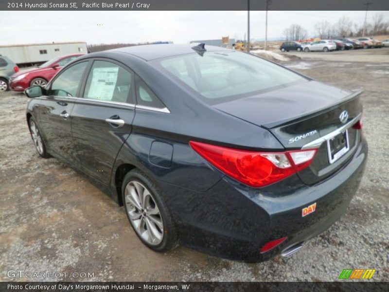 Pacific Blue Pearl / Gray 2014 Hyundai Sonata SE