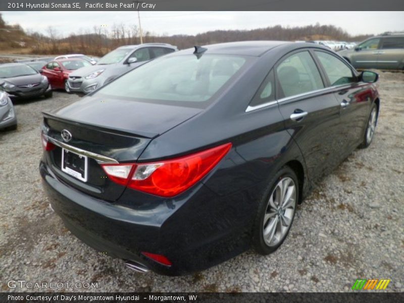 Pacific Blue Pearl / Gray 2014 Hyundai Sonata SE