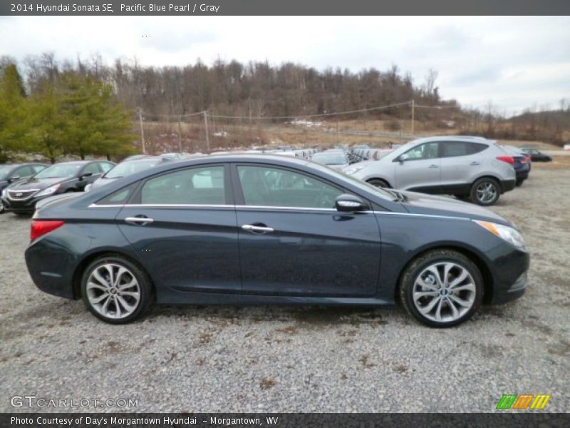 Pacific Blue Pearl / Gray 2014 Hyundai Sonata SE