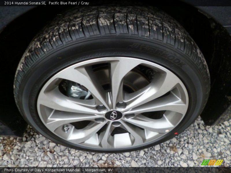 Pacific Blue Pearl / Gray 2014 Hyundai Sonata SE