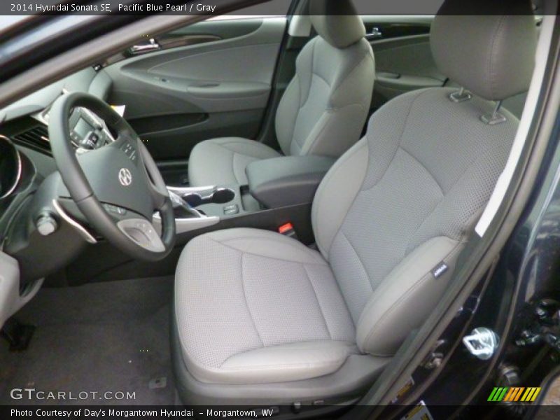 Pacific Blue Pearl / Gray 2014 Hyundai Sonata SE