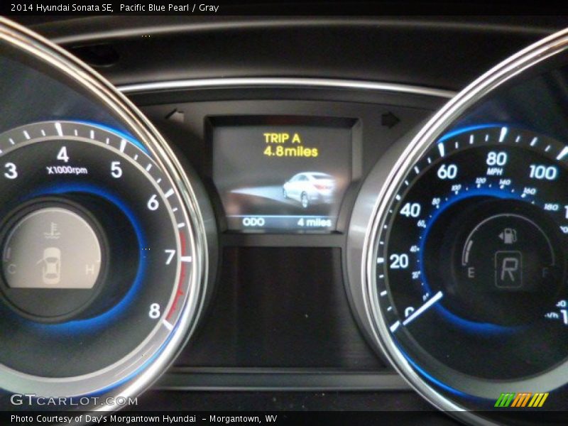 Pacific Blue Pearl / Gray 2014 Hyundai Sonata SE