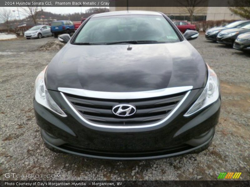 Phantom Black Metallic / Gray 2014 Hyundai Sonata GLS