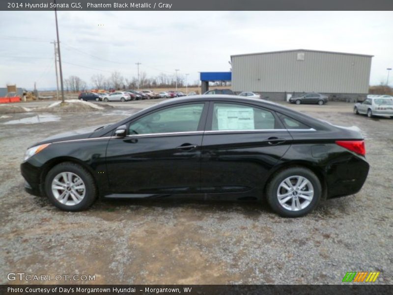 Phantom Black Metallic / Gray 2014 Hyundai Sonata GLS