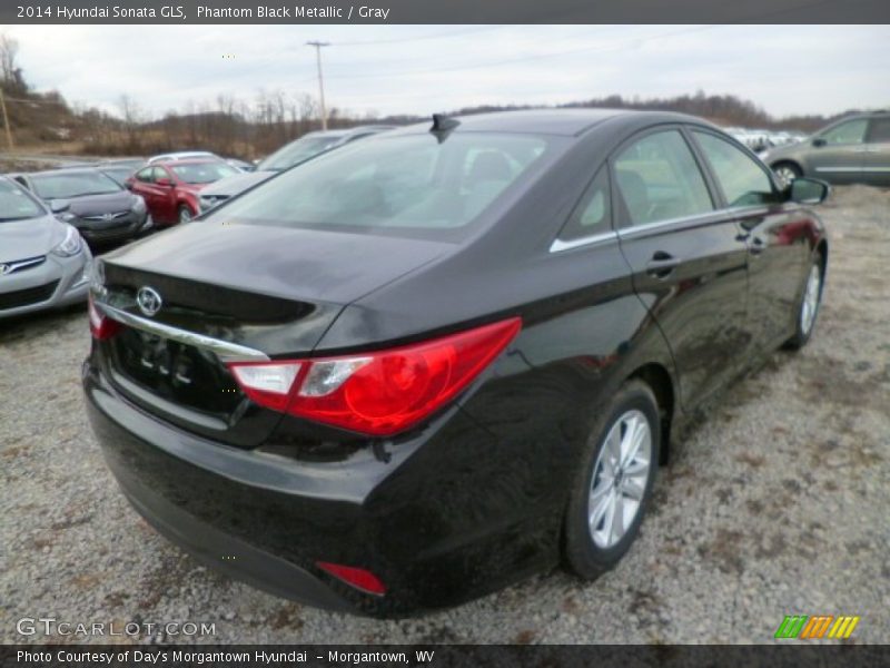 Phantom Black Metallic / Gray 2014 Hyundai Sonata GLS