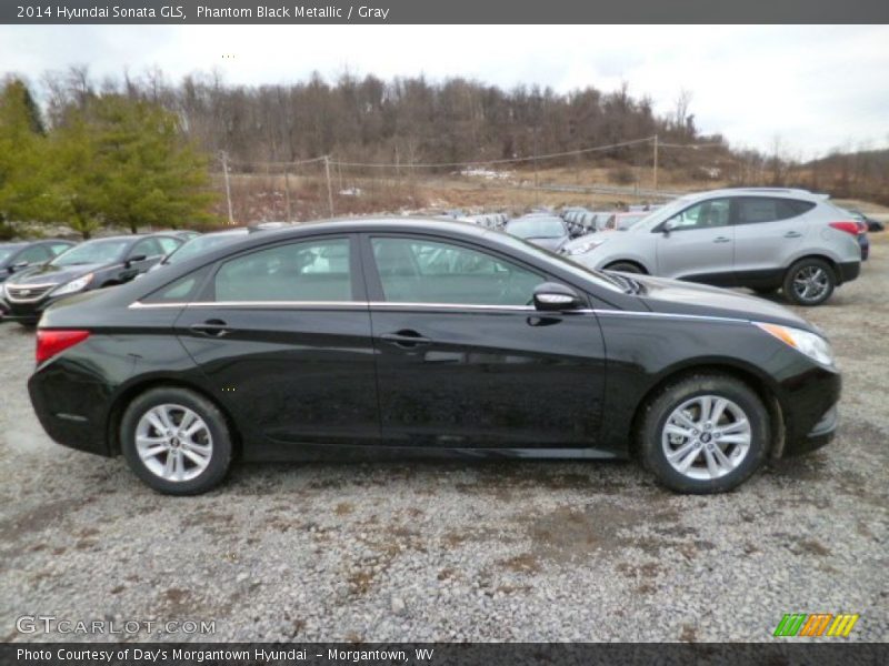 Phantom Black Metallic / Gray 2014 Hyundai Sonata GLS