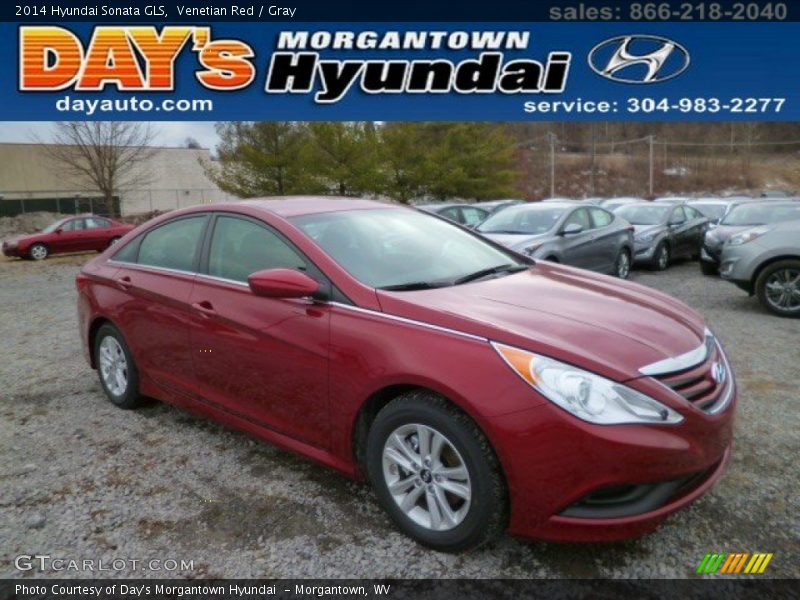 Venetian Red / Gray 2014 Hyundai Sonata GLS